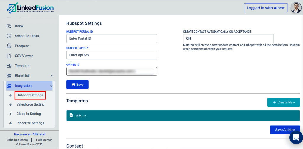 hubspot api settings
