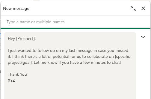Follow-Up Message