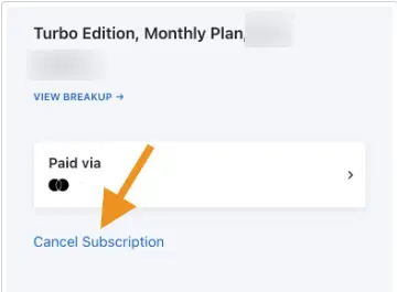 Cancel Subscription