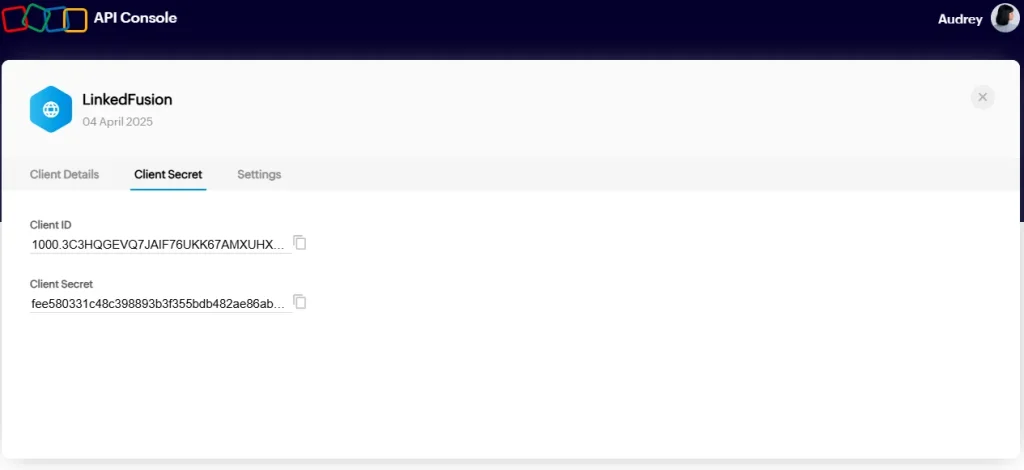 Click Authenticate with Zoho