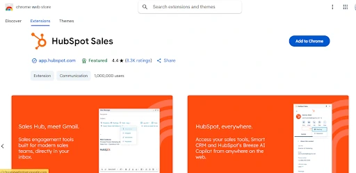 Step 2: Install HubSpot’s Chrome Extension