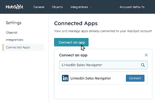 Step 1: Enable LinkedIn Sales Navigator in HubSpot