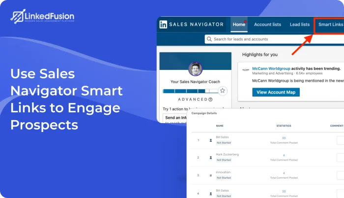 How to Leverage LinkedIn Sales Navigator Smart Links with LinkedFusion for Better Prospect Engagement
