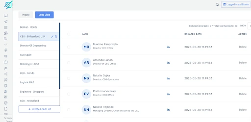 Use the Lead Search Feature