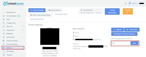 Set Daily Limits for Connection Requests