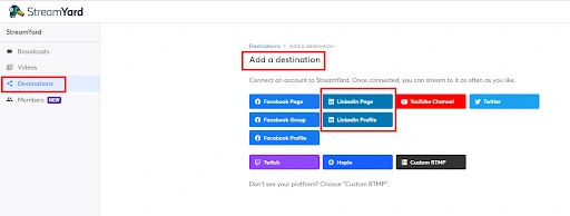 Step 2 - Select a Broadcast Tool or Streaming Software