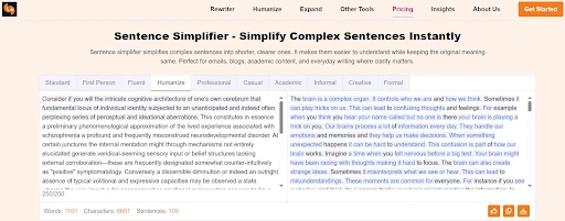 simplify sentences