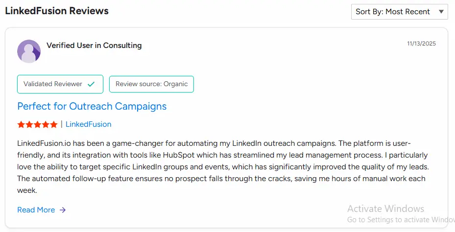 LinkedFusion reviews